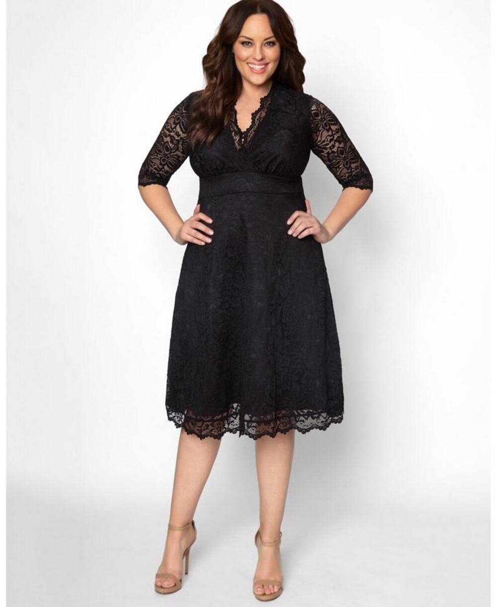 Kiyonna Dress 2X Black LBD Dark Romantic Whimsigoth Mademoiselle Style Party